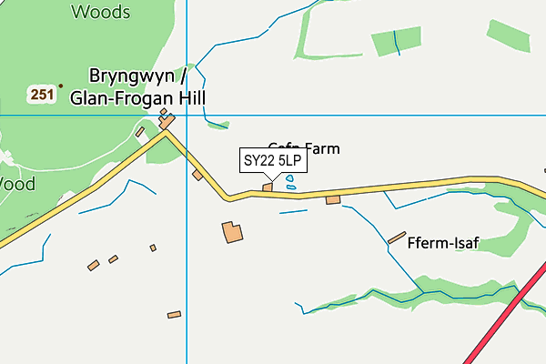 SY22 5LP map - OS VectorMap District (Ordnance Survey)