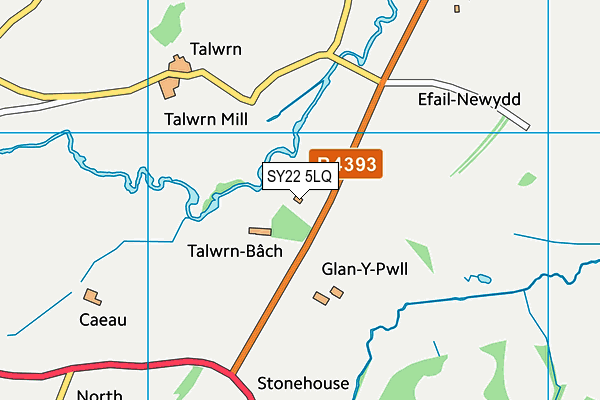 SY22 5LQ map - OS VectorMap District (Ordnance Survey)