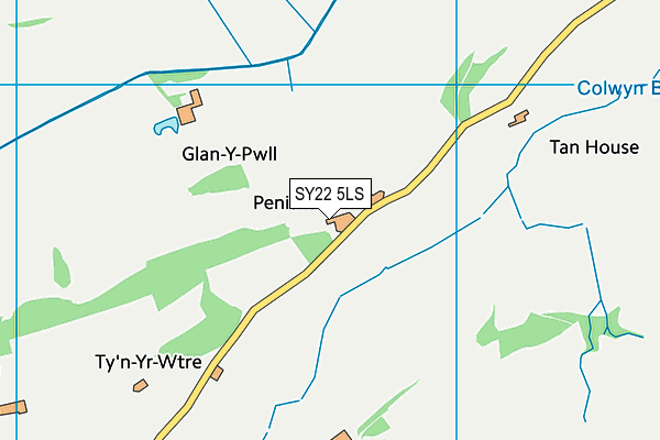 SY22 5LS map - OS VectorMap District (Ordnance Survey)