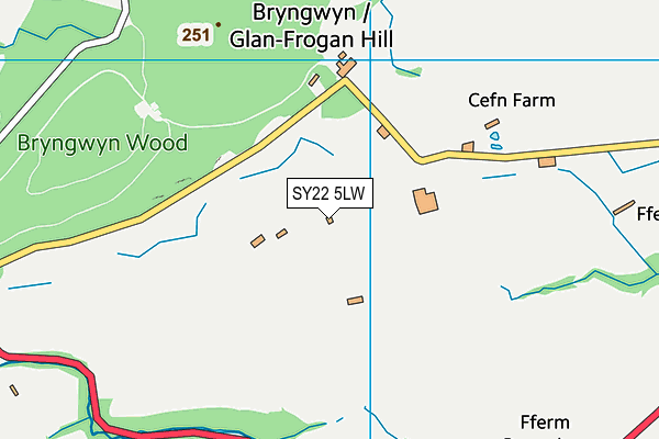 SY22 5LW map - OS VectorMap District (Ordnance Survey)