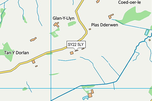 SY22 5LY map - OS VectorMap District (Ordnance Survey)