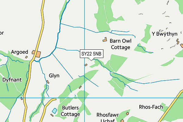 SY22 5NB map - OS VectorMap District (Ordnance Survey)