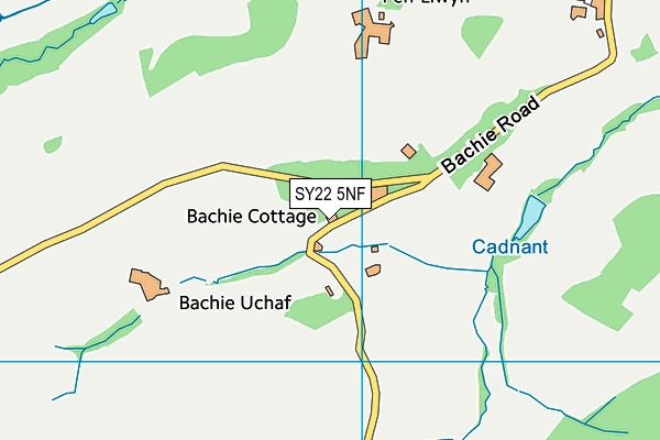 SY22 5NF map - OS VectorMap District (Ordnance Survey)