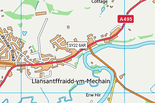 SY22 6AR map - OS VectorMap District (Ordnance Survey)