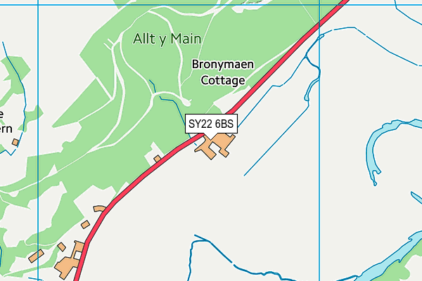 SY22 6BS map - OS VectorMap District (Ordnance Survey)