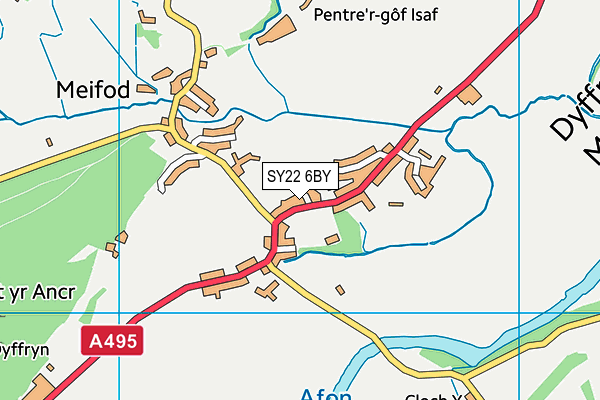 SY22 6BY map - OS VectorMap District (Ordnance Survey)