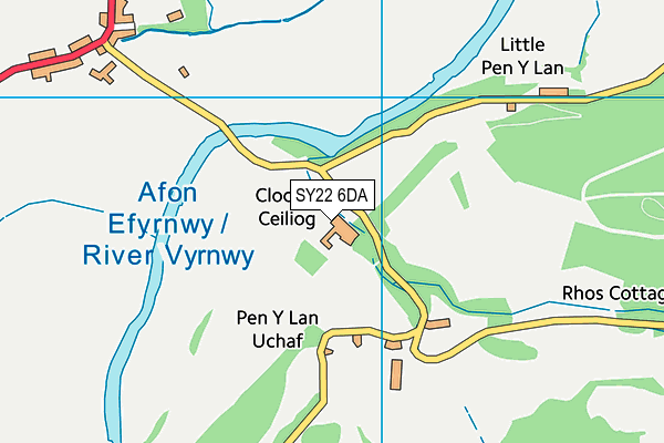 SY22 6DA map - OS VectorMap District (Ordnance Survey)