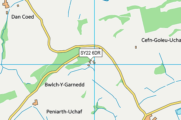 SY22 6DR map - OS VectorMap District (Ordnance Survey)