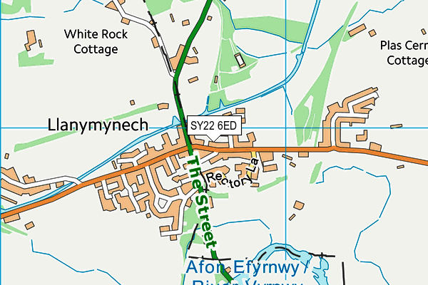 SY22 6ED map - OS VectorMap District (Ordnance Survey)