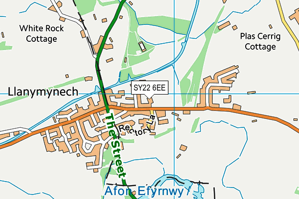 SY22 6EE map - OS VectorMap District (Ordnance Survey)
