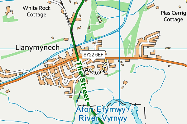 SY22 6EF map - OS VectorMap District (Ordnance Survey)