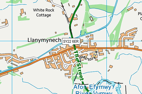 SY22 6ER map - OS VectorMap District (Ordnance Survey)