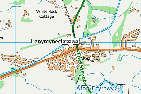 SY22 6ES map - OS VectorMap District (Ordnance Survey)