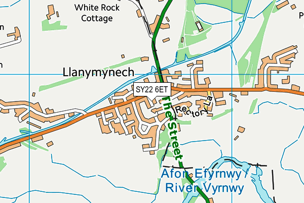 SY22 6ET map - OS VectorMap District (Ordnance Survey)