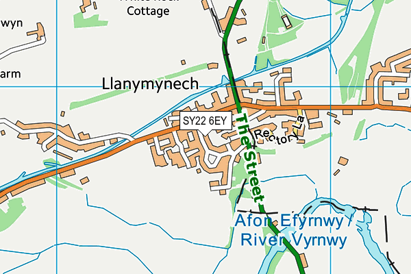 SY22 6EY map - OS VectorMap District (Ordnance Survey)