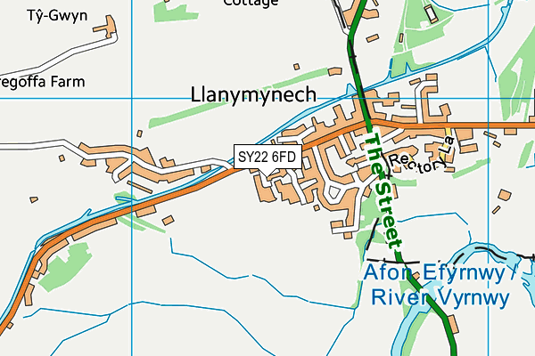 SY22 6FD map - OS VectorMap District (Ordnance Survey)