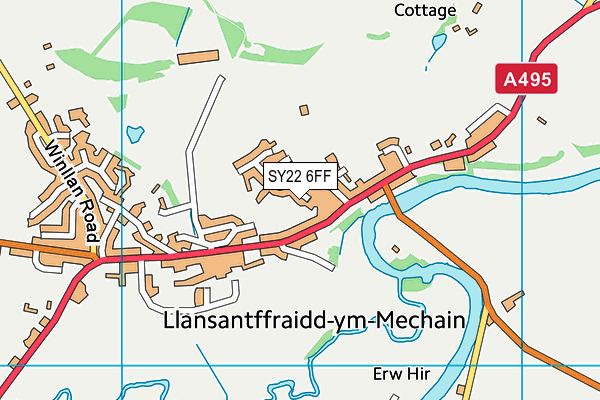 SY22 6FF map - OS VectorMap District (Ordnance Survey)