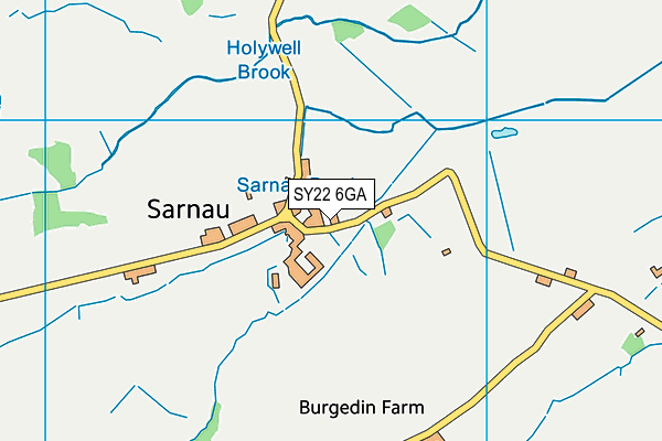 SY22 6GA map - OS VectorMap District (Ordnance Survey)