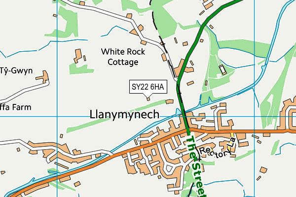 SY22 6HA map - OS VectorMap District (Ordnance Survey)