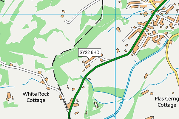 SY22 6HD map - OS VectorMap District (Ordnance Survey)