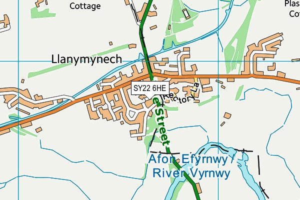 SY22 6HE map - OS VectorMap District (Ordnance Survey)