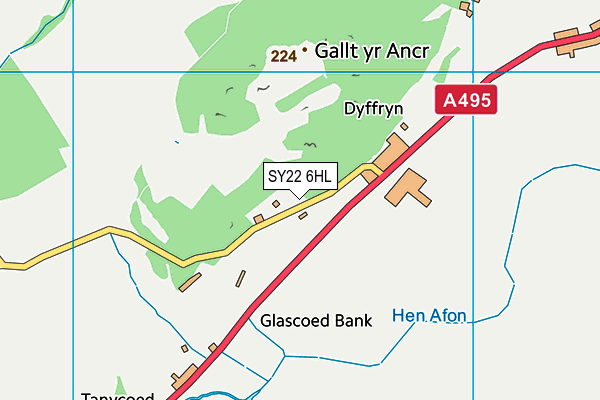 SY22 6HL map - OS VectorMap District (Ordnance Survey)