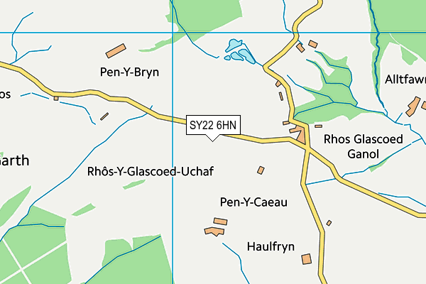 SY22 6HN map - OS VectorMap District (Ordnance Survey)