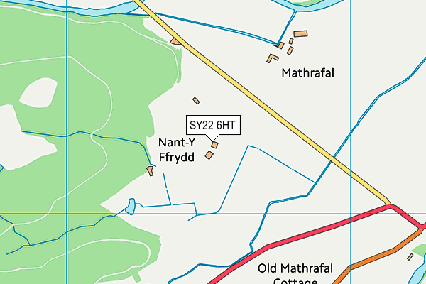 SY22 6HT map - OS VectorMap District (Ordnance Survey)