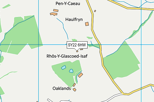 SY22 6HW map - OS VectorMap District (Ordnance Survey)