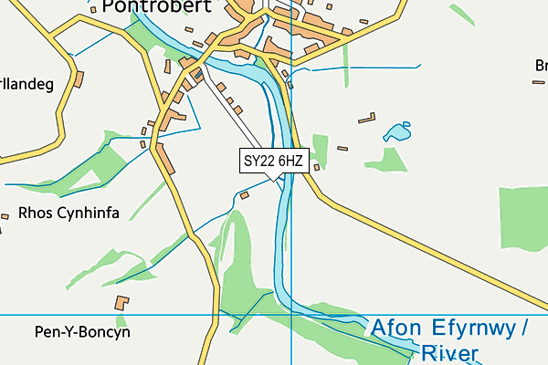 SY22 6HZ map - OS VectorMap District (Ordnance Survey)