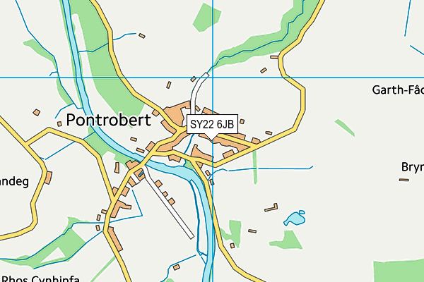 SY22 6JB map - OS VectorMap District (Ordnance Survey)