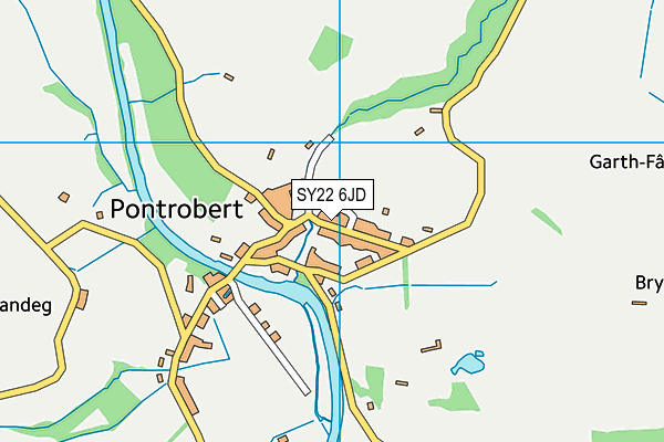 SY22 6JD map - OS VectorMap District (Ordnance Survey)