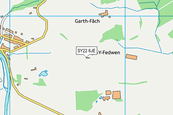 SY22 6JE map - OS VectorMap District (Ordnance Survey)