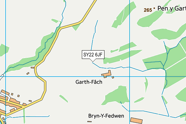 SY22 6JF map - OS VectorMap District (Ordnance Survey)