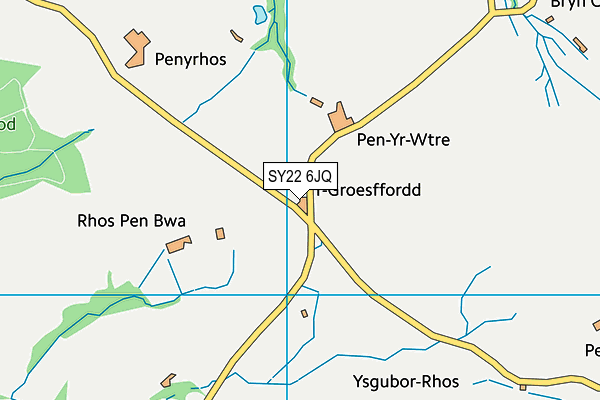 SY22 6JQ map - OS VectorMap District (Ordnance Survey)