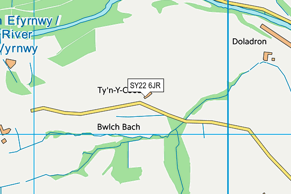 SY22 6JR map - OS VectorMap District (Ordnance Survey)