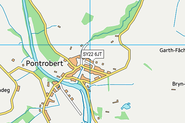 SY22 6JT map - OS VectorMap District (Ordnance Survey)