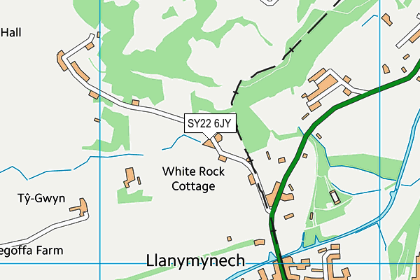 SY22 6JY map - OS VectorMap District (Ordnance Survey)