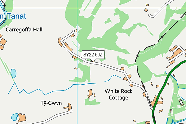 SY22 6JZ map - OS VectorMap District (Ordnance Survey)