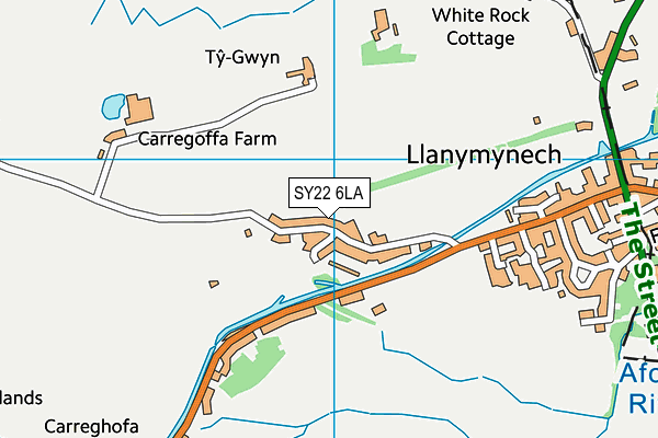 SY22 6LA map - OS VectorMap District (Ordnance Survey)