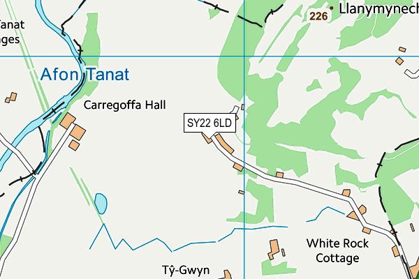 SY22 6LD map - OS VectorMap District (Ordnance Survey)