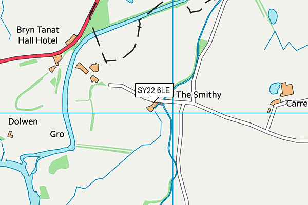 SY22 6LE map - OS VectorMap District (Ordnance Survey)