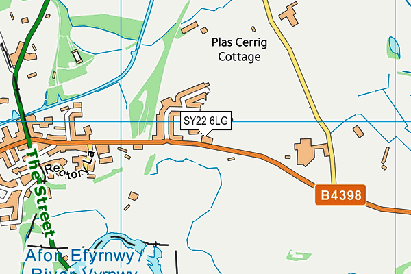 SY22 6LG map - OS VectorMap District (Ordnance Survey)