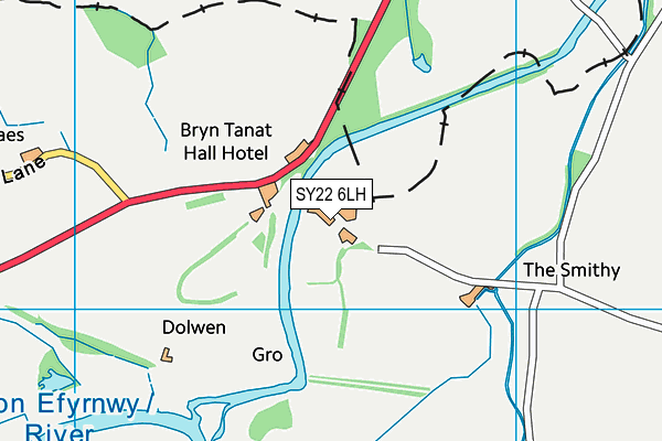 SY22 6LH map - OS VectorMap District (Ordnance Survey)