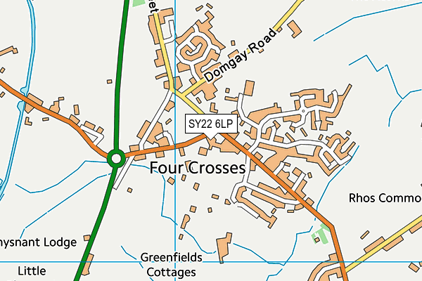 SY22 6LP map - OS VectorMap District (Ordnance Survey)