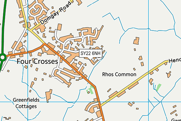 SY22 6NH map - OS VectorMap District (Ordnance Survey)