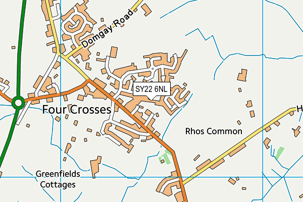 SY22 6NL map - OS VectorMap District (Ordnance Survey)