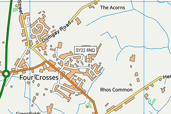 SY22 6NQ map - OS VectorMap District (Ordnance Survey)