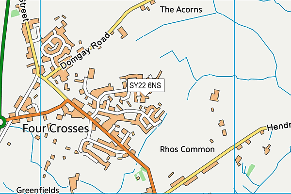 SY22 6NS map - OS VectorMap District (Ordnance Survey)