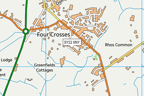 SY22 6NY map - OS VectorMap District (Ordnance Survey)